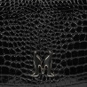 Sac à main pour femme à bandoulière 029g 01 croco vernis noir