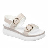 Sandales femme 5106 blanc+ivoire
