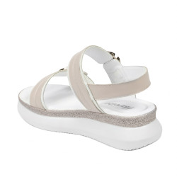 Sandales femme 5106 blanc+ivoire