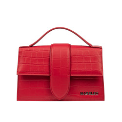 Sac à main femme d'épaule 028g 01 croco rouge