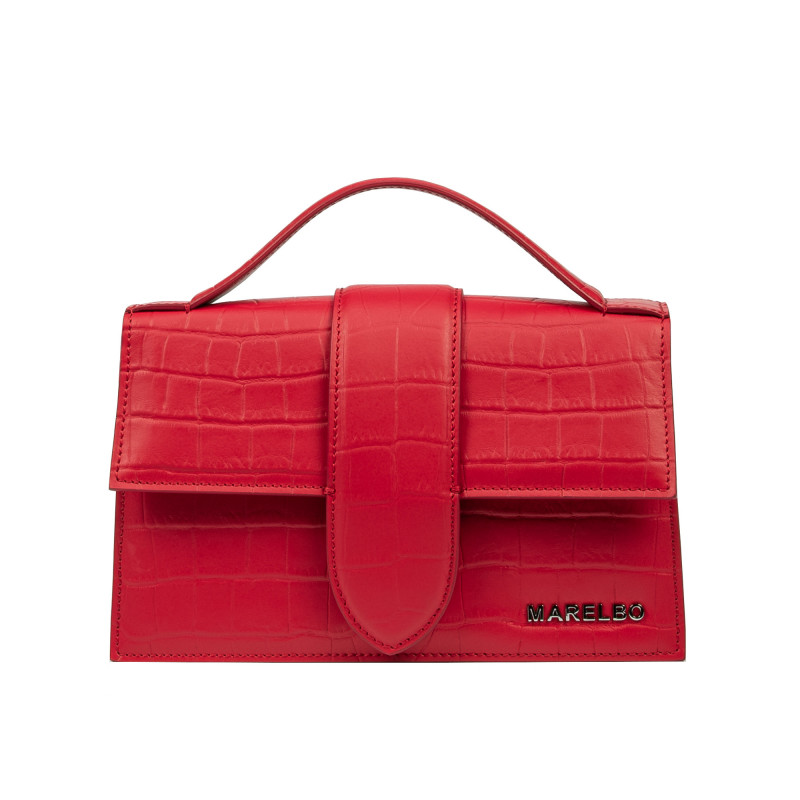 Sac à main femme d'épaule 028g 01 croco rouge