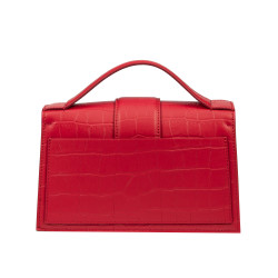 Sac à main femme bandoulière 028g croco rouge
