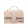 Sac à bandoulière femme 028g croco beige