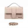 Sac à bandoulière femme 028g croco beige