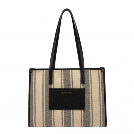 Sac de plage pour femme 031g noir combiné