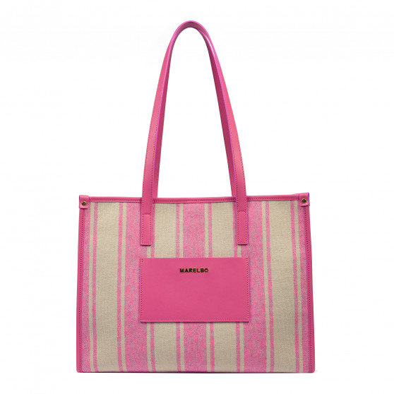 Sac de plage pour femme 031g rose barbie combiné Sac de plage pour femme 031g rose barbie combiné