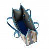Sac de plage pour femme 031g bleu combiné
