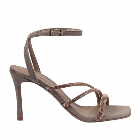 Sandales femme 1337 velours sable