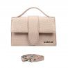 Sac à main femme épaule 028g 01 croco beige