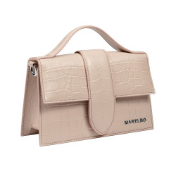 Sac à main femme épaule 028g 01 croco beige