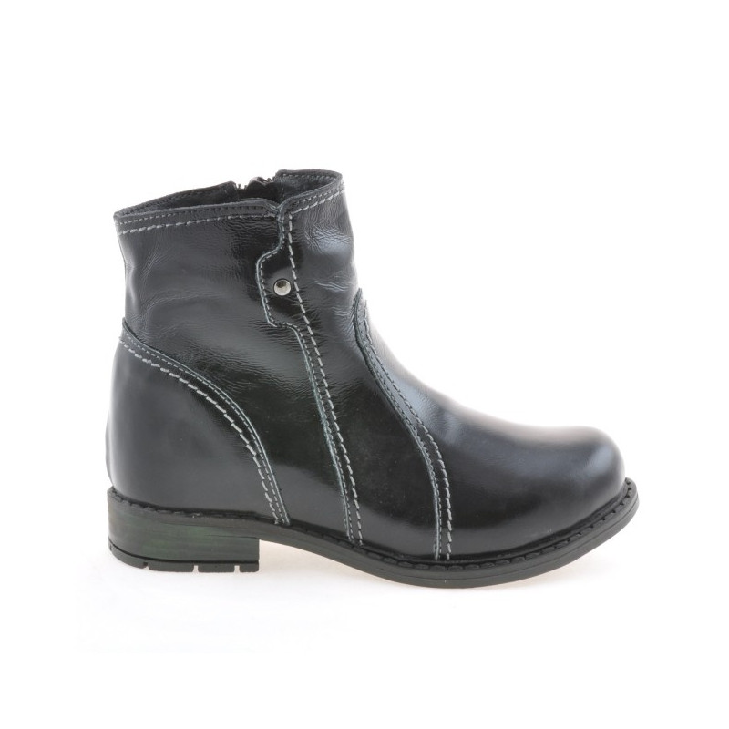 Bottes enfants petits 28c vernis noir