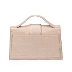Sac à main femme épaule 028g 01 croco beige