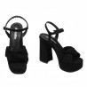 Sandales femme 1310 noir velours