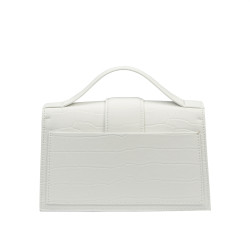 Sac à main femme bandoulière 028g 01 croco blanc