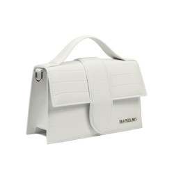 Sac à main femme bandoulière 028g 01 croco blanc