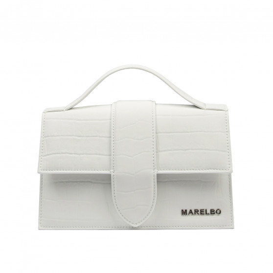 Sac à main femme bandoulière 028g 01 croco blanc