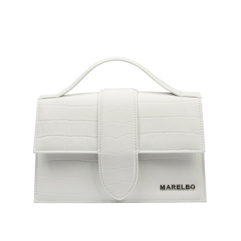 Sac à main femme bandoulière 028g 01 croco blanc