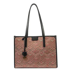 Sac de plage femme 031-1g motif rose combiné