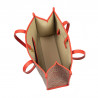 Sac de plage femme 031-1g motif rose combiné+orange