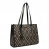 Sac de plage femme 031-1g motif noir combiné