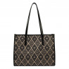 Sac de plage femme 031-1g motif noir combiné