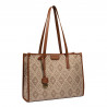 Sac de plage femme 031-1g motif marron combiné