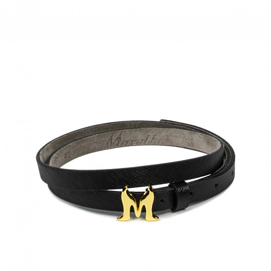Ceinture femme 42m noir pressé Ceinture femme 42m noir pressé