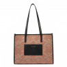 Sac de plage pour femme 031g motif rose combiné