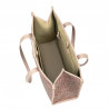 Sac de plage pour femme 031-1g motif rose combiné+beige