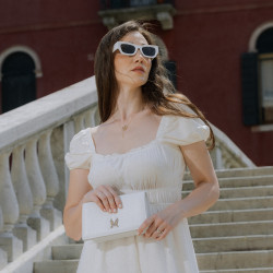 Sac à main femme bandoulière 029g 01 croco blanc lifestyle