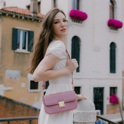 Sac à main femme bandoulière 025g biz mauve