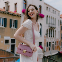 Sac à main femme bandoulière 025g biz mauve