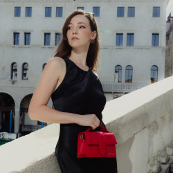 Sac à main femme d'épaule 028g 01 croco rouge