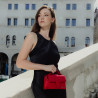 Sac à main femme d'épaule 028g 01 croco rouge