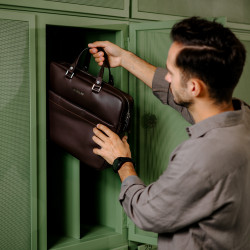 Sacoche ordinateur portable 301g 01 biz marron lifestyle