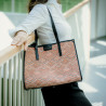 Sac de plage femme 031-1g motif rose combiné