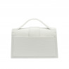 Sac à main femme bandoulière 028g croco blanc