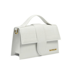 Sac à main femme bandoulière 028g croco blanc