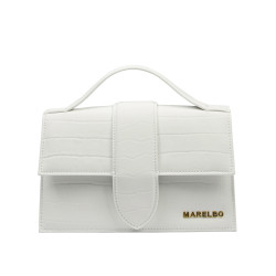 Sac à main femme bandoulière 028g croco blanc
