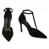 Chaussures élégantes femme 1323 noir velours