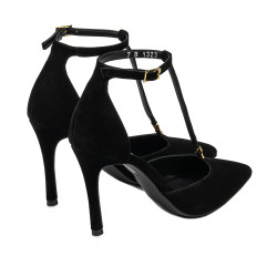 Chaussures élégantes femme 1323 noir velours