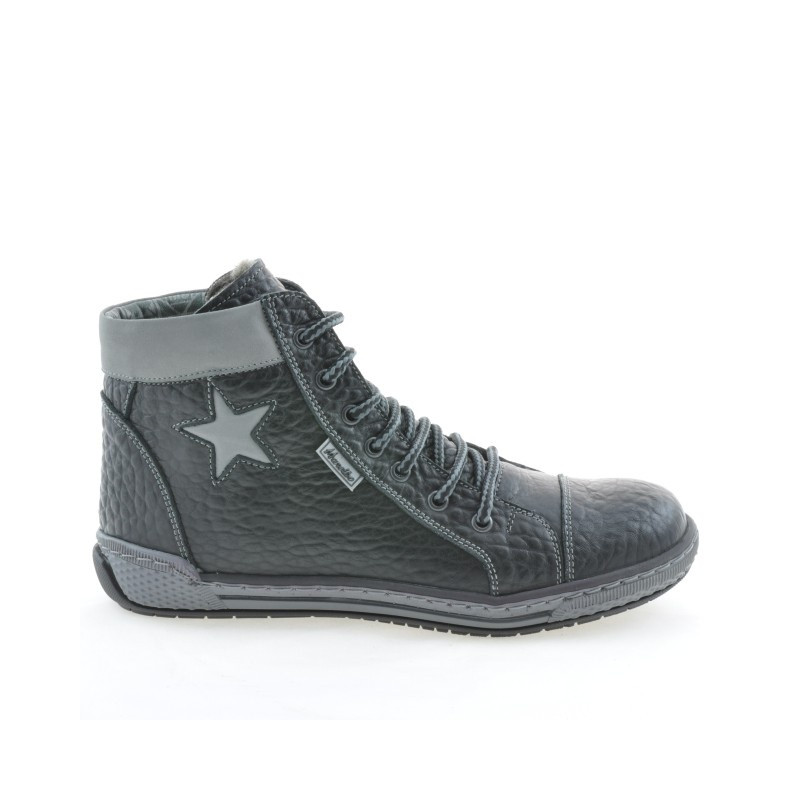 Bottines femme 3274 noir+gris