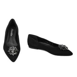 Ballerines femme 1313 velours noir
