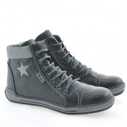 Bottines femme 3274 noir+gris