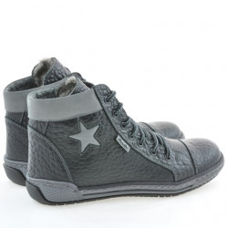 Bottines femme 3274 noir+gris