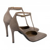 Chaussures élégantes femme 1323 sable velours