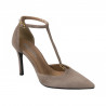 Chaussures élégantes femme 1323 sable velours