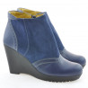 Bottes femme 3268 indigo velours combiné