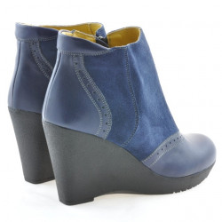 Bottes femme 3268 indigo velours combiné