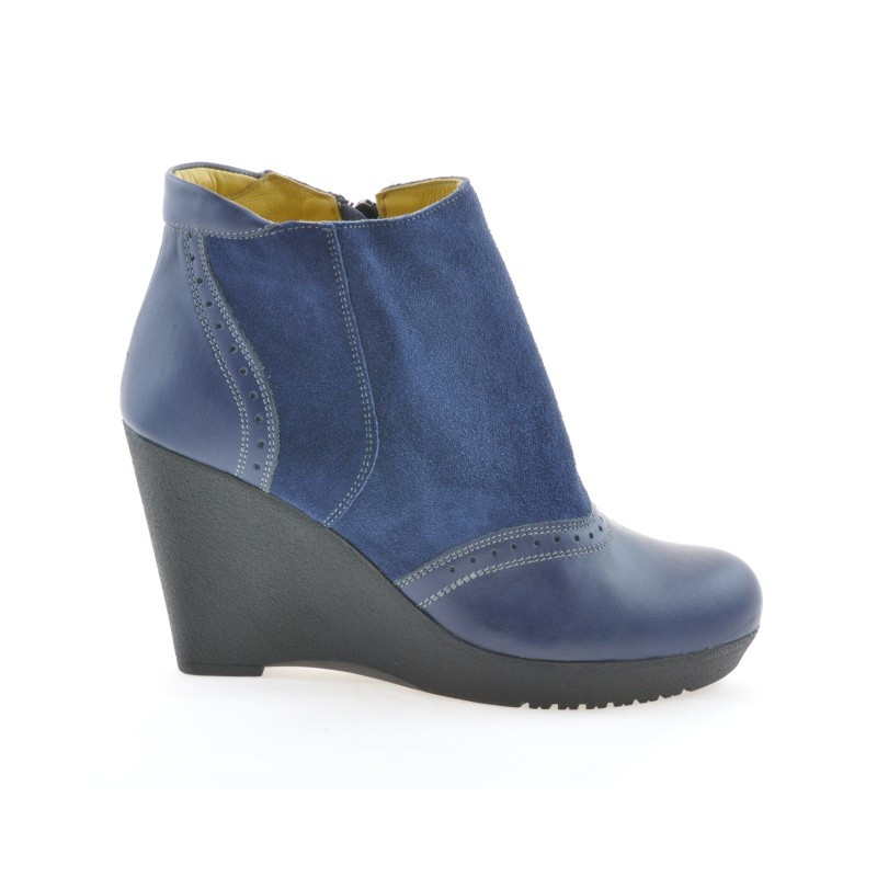 Bottes femme 3268 indigo velours combiné
